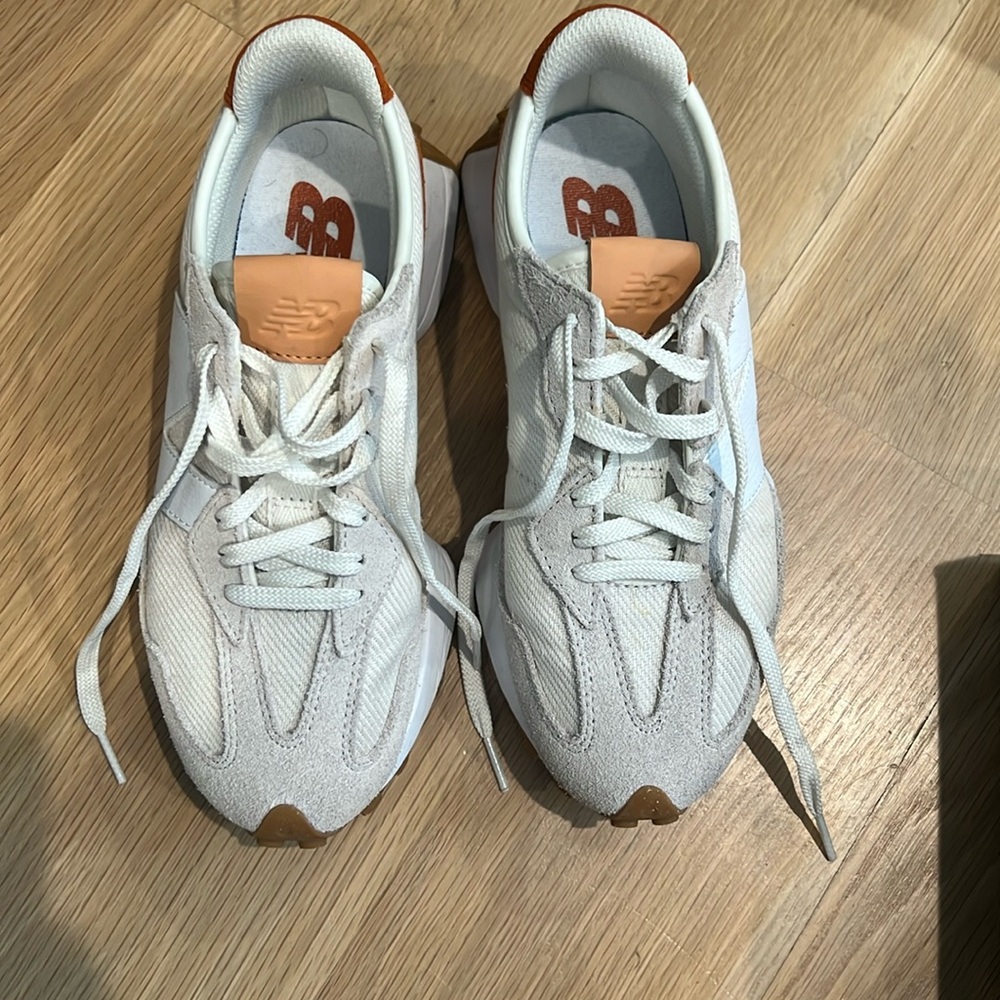 White and Orange Sneakers- new balance